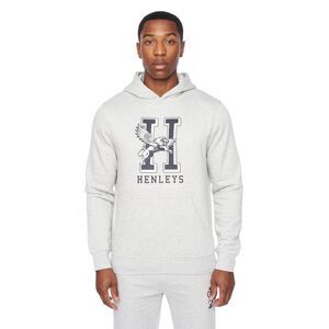 Henleys Mens Belton Hoodie / Grey Marl